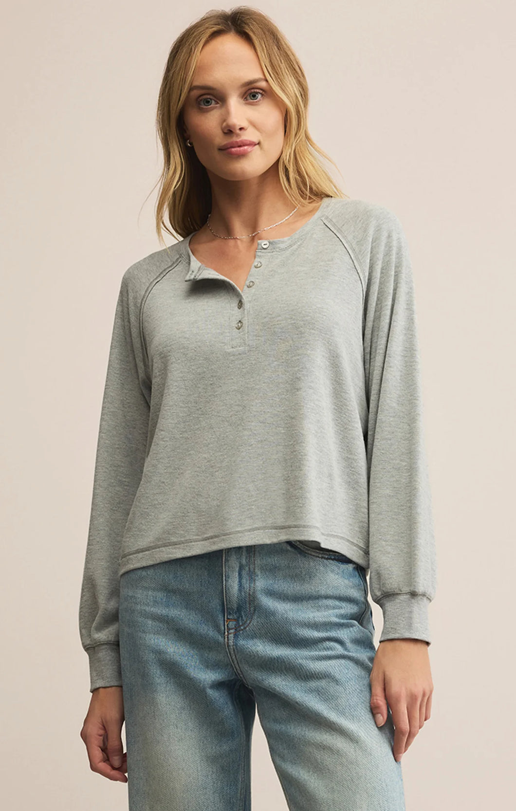Z Supply Heather Grey About Town Top