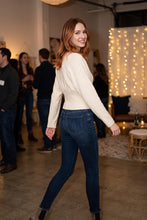 Load image into Gallery viewer, Ivory V-Neck Cropped Sweater