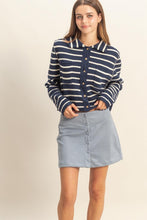 Load image into Gallery viewer, Denim Blue Suede Mini Skirt