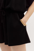 Load image into Gallery viewer, Black Jersey Knit Bubble Hem Set