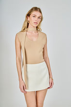 Load image into Gallery viewer, Khaki Neckband Knit Top