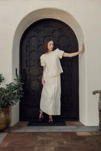 Load image into Gallery viewer, Ivory Embroidery Top + Skirt Set