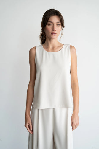 Ivory High-Low Slvls Blouse