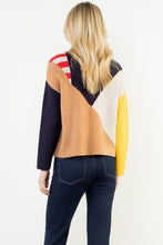 Load image into Gallery viewer, Beige Colorblock Pattern Knit Sweater (THML)