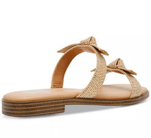 Load image into Gallery viewer, Natural Woven Bow Strap Sandal