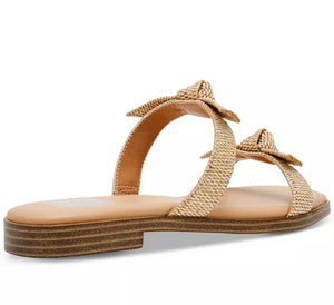 Natural Woven Bow Strap Sandal