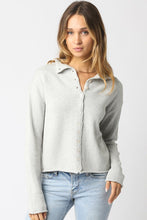 Load image into Gallery viewer, Knit Cardigan Sweater Heather Grey