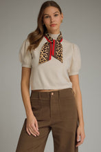 Load image into Gallery viewer, Ecru Puff Slv Sweater w/ Scarf