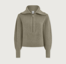 Load image into Gallery viewer, Varley Maura Half Zip Rib Knit-Agate Grey