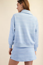 Load image into Gallery viewer, Frost/Cream Striped Pullover w/ Shorts Set