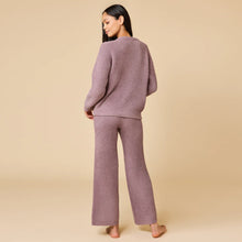 Load image into Gallery viewer, Softies Driftwood Waffle Marshmallow V-Neck + Pant Set