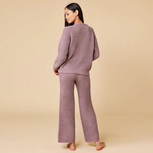 Softies Driftwood Waffle Marshmallow V-Neck + Pant Set