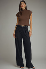 Load image into Gallery viewer, Brown Mock Neck Slvls Sweater