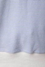 Load image into Gallery viewer, Lt. Blue/Cream Mock Neck Striped Top + Short Set