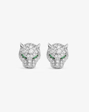 Load image into Gallery viewer, Melinda Maria Silver Jaguar Pave Studs