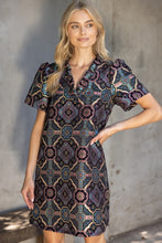 Load image into Gallery viewer, Multi V-Neck Mandala Jaquard Dress