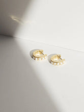 Load image into Gallery viewer, Ana Luisa Pearl Huggie Hoops- Ashley