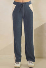 Load image into Gallery viewer, Denim/Ivory Corduroy Two Tone Half Zip Top w/ Pants