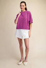 Load image into Gallery viewer, Relaxed SS Sweater Magenta