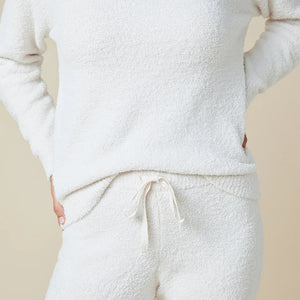 Softies Almond Marshmallow V-Neck Lounge Set