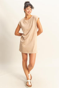 Throw On and Go Knit Dress Taupe