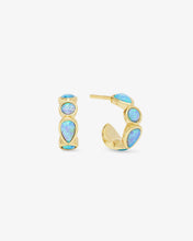 Load image into Gallery viewer, Melinda Maria Blue Opal Isla Huggies