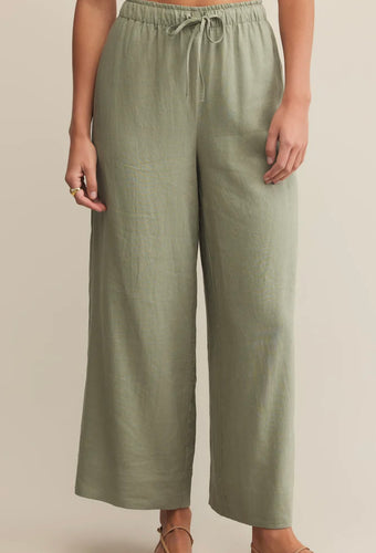 Z Supply Avocado Easton Linen Pant