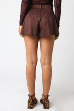 Load image into Gallery viewer, Suede Dress Shorts Brown