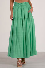 Load image into Gallery viewer, Mint Smocking Gauzey Maxi Skirt