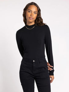 Soft LS Liz Top Black