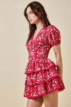 Load image into Gallery viewer, Ruby Multi Floral Ruffle Romper Dress