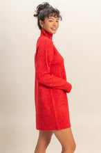 Load image into Gallery viewer, Red LS Sweater Dress