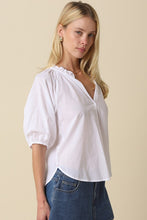 Load image into Gallery viewer, Light Cotton Puff Slv Blouse White