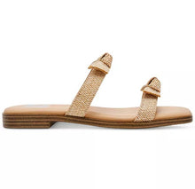 Load image into Gallery viewer, Natural Woven Bow Strap Sandal