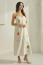 Load image into Gallery viewer, Sand Tropical Embroidered Slvls Maxi Dress