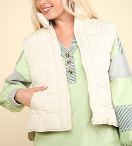 Ecru Puffer Vest