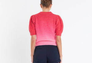 Red/Pink Ombré Sweater Top