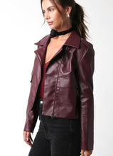 Load image into Gallery viewer, Maroon Leather Jacket