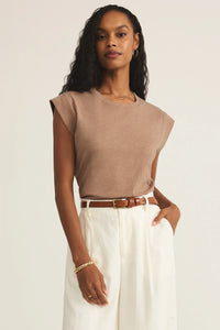 Z Supply Iced Coffee Camino Slub Top