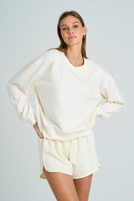 Load image into Gallery viewer, Ivory Scuba Sweatshirt/Short Set