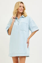 Load image into Gallery viewer, Light Denim SS Shirt Dress