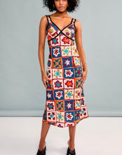 Load image into Gallery viewer, Tan Multi Binding Detail Slvls Midi Dress