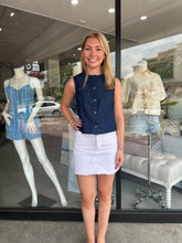 Load image into Gallery viewer, Denim Button Slvls Top