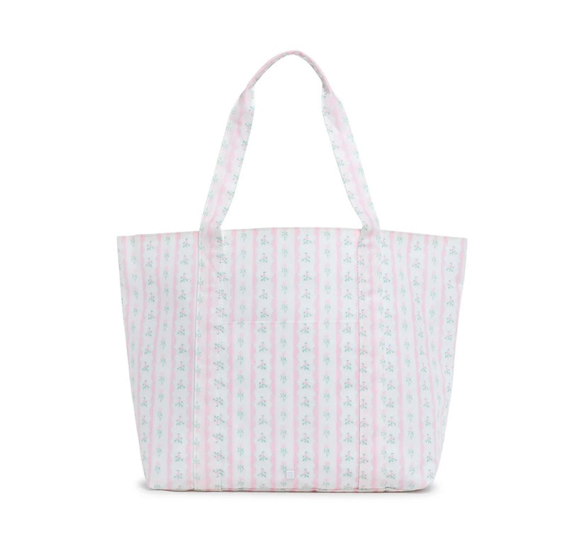 TRVL XL Tote-Ribbon Floral Pink