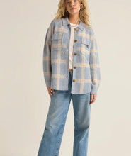 Load image into Gallery viewer, Z Supply Light Blue Tyler Plaid Sweater Jacket