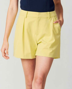 Lemon Sherbert Pintuck Shorts