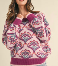 Load image into Gallery viewer, Plum Multi Print Sweater