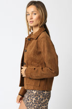 Load image into Gallery viewer, Camel Soft Faux Suede Jacket