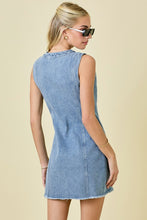 Load image into Gallery viewer, Sleeveless Mini Denim Dress