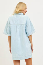 Load image into Gallery viewer, Light Denim SS Shirt Dress